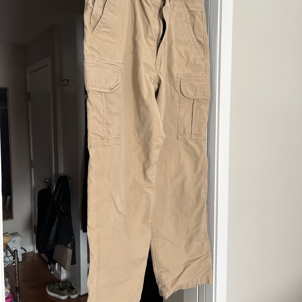 LL Bean men's fleece lined cargo pants .  Size 38 x 32.